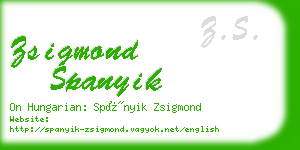 zsigmond spanyik business card